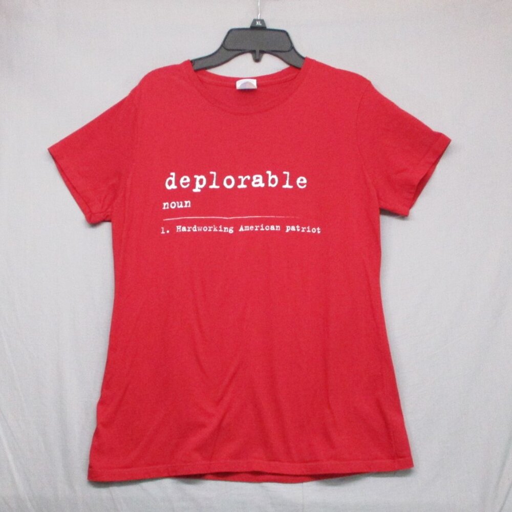 Gildan Deplorable Definition Graphic Print T-Shirt Red Women Size | M (slim Fit)